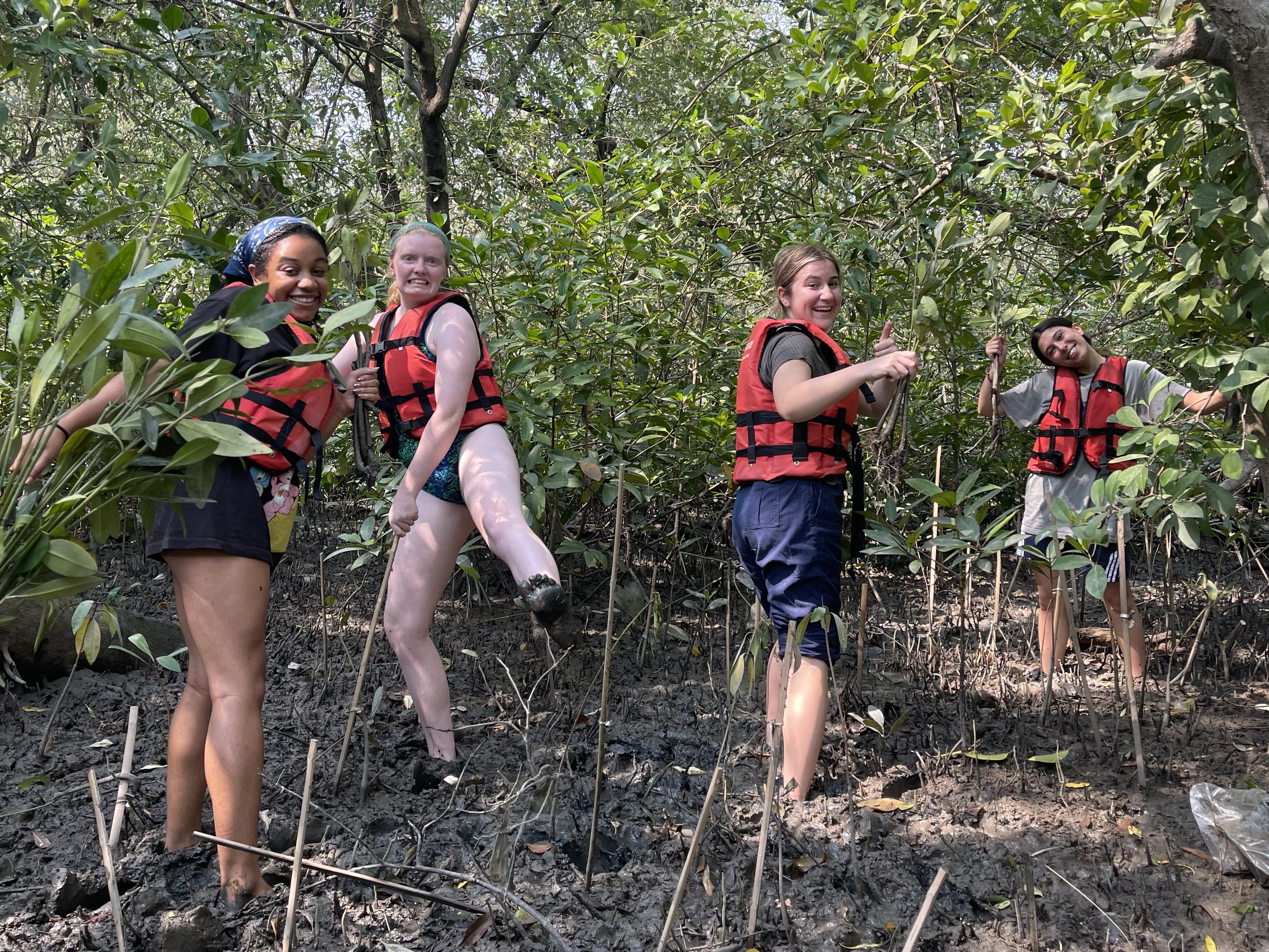 Service learning at mangrove conservation center outside of Bangkok Thailand